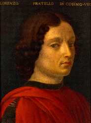 Idősebb Lorenzo de Medici portréja, Agnolo Bronzino, 1565-1569 körül, olaj, ón