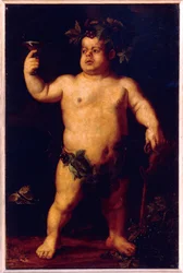 A törpe Morgante portréja, mint Bacchus (olaj, vászon)