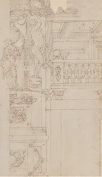 Tanulmányok a Palazzo Ducale Palazzo Pitti trompe-l