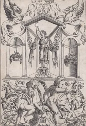 Dísztábla, kb. 1514-36.