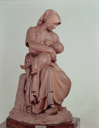 Csecsemőt szoptató parasztasszony, 1873 (terrakotta) (a részletekért lásd: 183878)