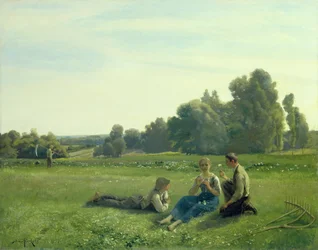 Szénakészítők nyugalomban, 1890