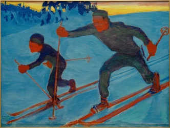 Akseli és Jorma síelnek