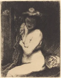 Nő a WC-jében (La toilette)