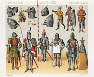 Illusztráció Auguste Racinet Történelmi jelmezek IV. kötetéből