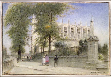 Eton College, Windsor, 1923 (wc és gouache)