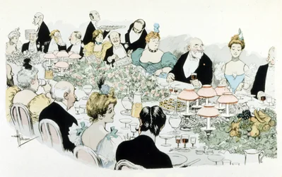 A. Guillaume vacsora 1908-ban (rajz)