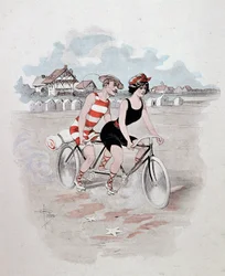 A tandem előnyei – A. Guillaume, Ed Simonis Empis „L’Etoile de mer” című művében, Párizs 1897
