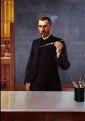 Doktor Emile Roux portréja, Louis Pasteur asszisztense 1894-ben Albert Edelfelt (1854-1905) festménye (ec.fin.) 1894 Párizs, Pasteur múzeum - Dr. Emile Roux portréja, Louis Pasteur asszisztense 1894-ben. Albert festménye Edelfelt (1854-1905) (finn