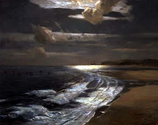 Silver Moonlight, St. Ives Bay (olaj, vászon)
