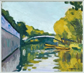 Canal in the outskirts of Paris (festmény vászonra)