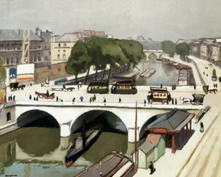 A Pont Saint Michel Párizsban. Albert Marquet festménye (1875-1947)