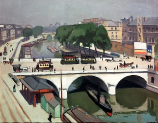 Saint-Michel híd Párizsban. Quai des Grands Augustins, 1908.