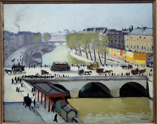 Kilátás a Pont Saint Michelre Párizsban