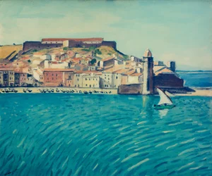 Kilátás a Collioure kikötőre (olaj, vászon)