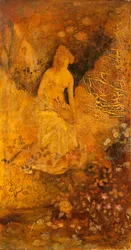 Panel a képernyőhöz: Nő szarvassal, kb. 1876.