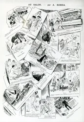 A Szalonban, a „La Caricature” 283. számából, 1885. május 30.
