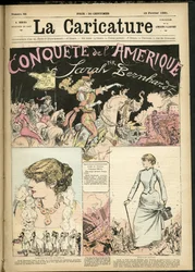 Albert Robida (1848-1926) illusztrációja a karikatúra (1880) borítójához