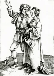 Egy rusztikus házaspár, Johannes Wierix metszet, 1565 körül (metszet)