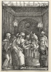 Az ember bukása és megváltása: A főpap által elutasított Joachims-áldozat c. 1515.