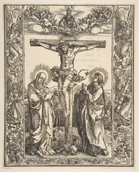 Krisztus a kereszten Szűz és Szent János között, 1516.
