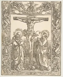 Krisztus a kereszten Szűz és Szent János között, 1516.