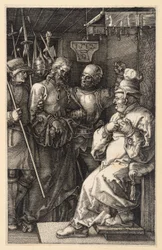 Krisztus Kaifás előtt (Rézmetszet-passió)