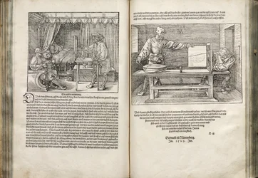 Illusztráció az emberi arányokról szóló négy könyvből, 1528