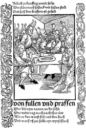 Illusztráció Sebastian Brant Bolondok hajója című könyvéből, 1494.