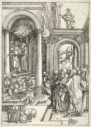 A Szűz élete: Az ifjú szűz bemutatása a templomban, 1504-1505.