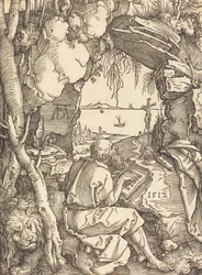 Szent Jeromos egy barlangban, 1512.