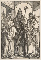 Szent István, Szent Sixtus és Szent Lőrinc.n.d.