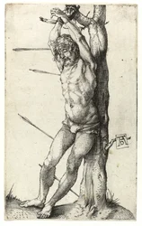 Szent Sebestyén a fához kötve, 1501 körül
