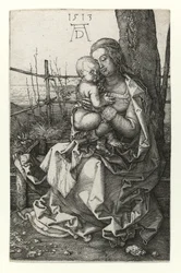 A fa mellett ülő Madonna, 1513