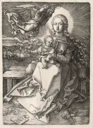 Angyal által megkoronázott szűz, 1520.