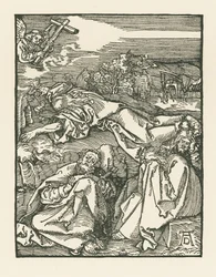 Agónia a kertben - Krisztus az Olajfák hegyén, 1508-09 körül (fametszet)