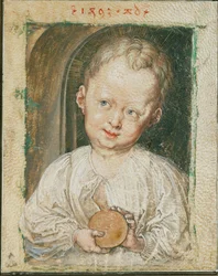 Christchild tartja a gömböt