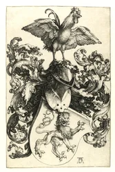 Címer oroszlánnal és kakassal, 1502-03