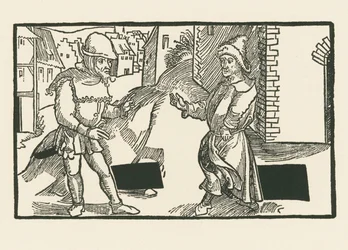 Demea és Micio, 1492-93 körül (fametszet)