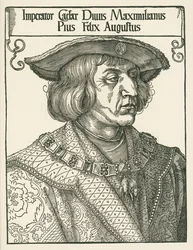 I. Maximilián császár, 1519 körül (fametszet)