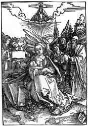 A Szent Család öt angyallal, 1504 körül (fametszet)