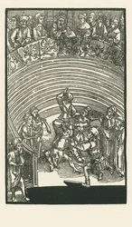 A színház, 1492-93 körül (fametszet)