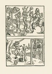 Woodcut to " Wie der Würffel auff ist Kumen "