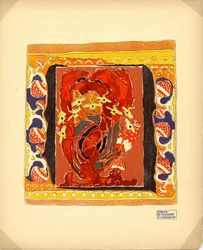 Tervezés egy szőnyegkiadó számára, M. K. Tenisheva és S. I. Mamontov, 1900-as évek