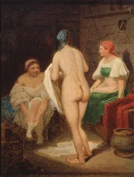 Gőzfürdőben, 1820-as évek vége
