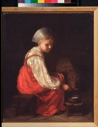 Borjús parasztlány – Alekszej Gavrilovics Venecianov (1780-1847) festménye, olaj, vászon