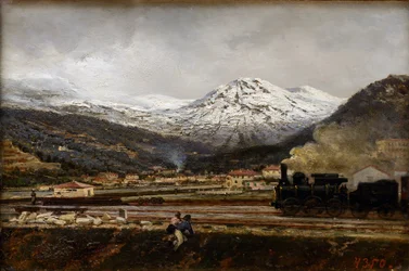 Hegyi táj Alekszej Petrovics Bogoljubov (Bogoliubov vagy Bogolioubov) (1824-1896)