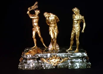 Krisztus megkorbácsolása, 17. század közepe (aranyozott bronz)