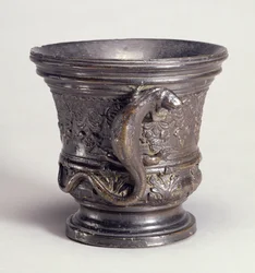 Habarcs gyík alakú nyéllel, 1500 körül (bronz)