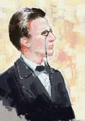 Max Planck fiatal tudós portréja, 2023 (illusztráció)